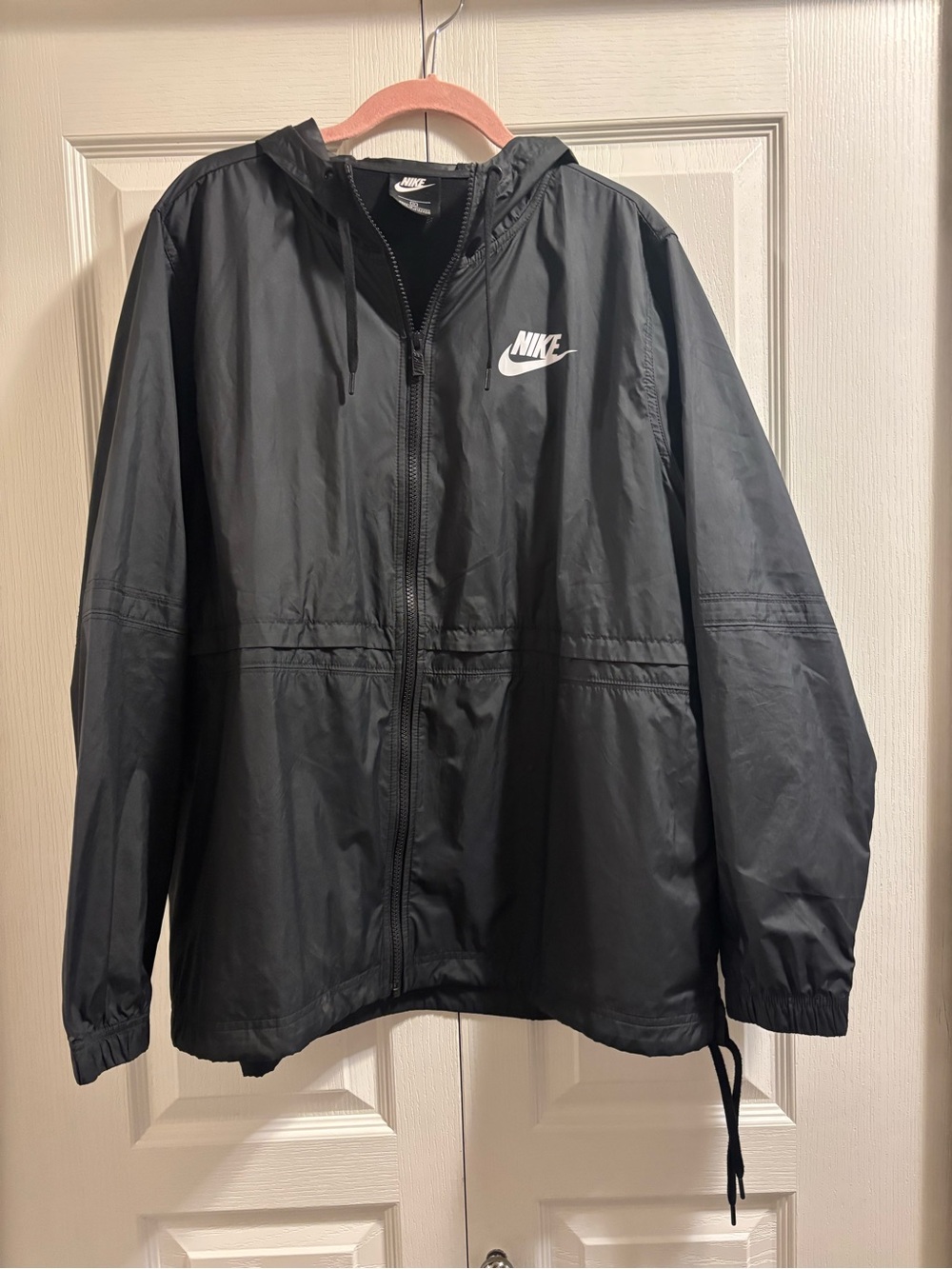 Nike Black Lightweight Hooded Windbreaker Jacket